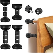 dadop Adjustable Threaded Bed Frame Anti-Shake Tool for Bed, Headboard Stoppers, Bedside Headboards Prevent loosening Anti-Shake Fixer, Easy Install (2pcs White Upgrade Version, 40-100mm)